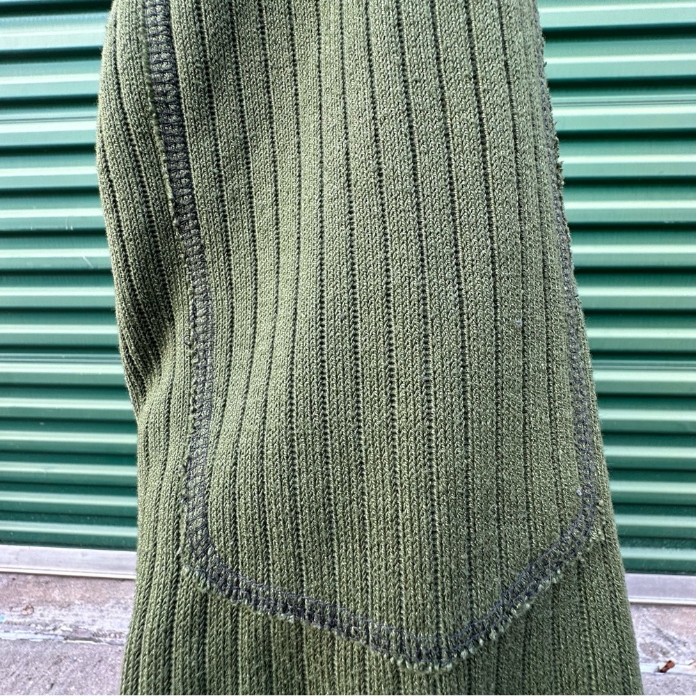 Columbia Olive 1/4 Zip Sweater Workwear Gorpcore Outdoor Hiking Long Sleeve - Picture 7 of 9